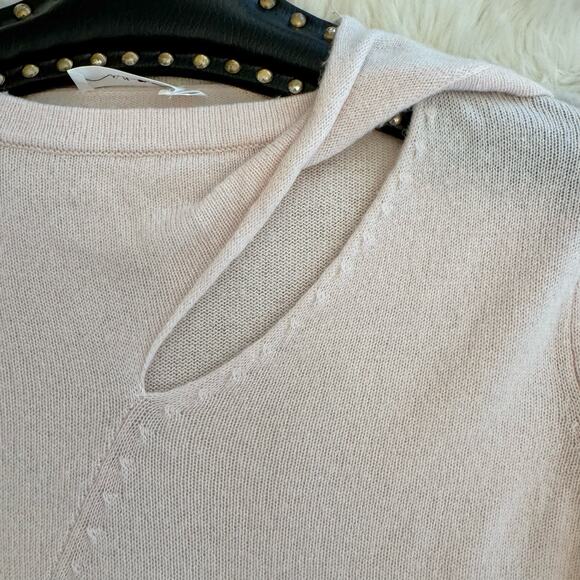 A.L.C. Pink Twist Cut Out Wool Cashmere Sweater XS - Picture 3 of 9